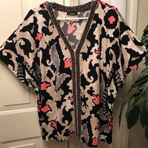 Butterfly sleeves blouse